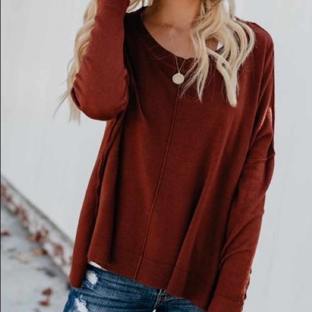 VICI Ryleigh Cashmere Blend Sweater - Rust